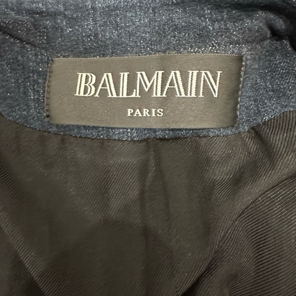 Like New! Authentic Balmain Denim Blazer - Picture 2 of 15